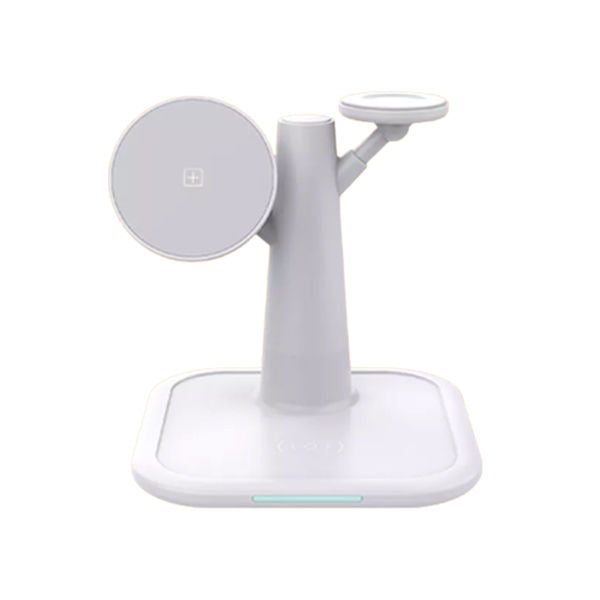 3 in 1 Magnetic Wireless Charger Fast Charging Stand Support | White 3 in 1 Magnetic Wireless Charger Fast Charging Stand Support | White